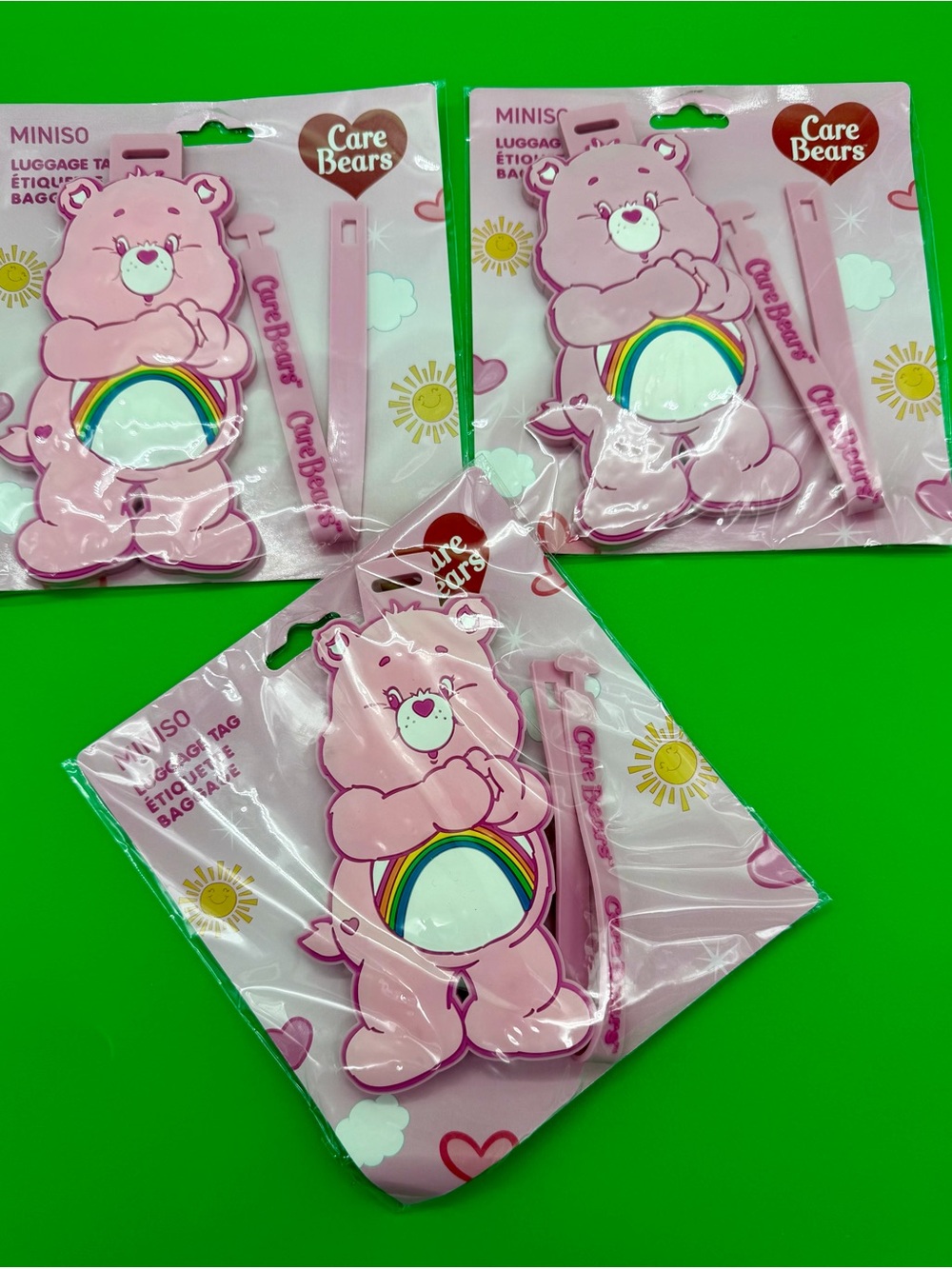 Care Bears Pink Rainbow Luggage Tag - Miniso